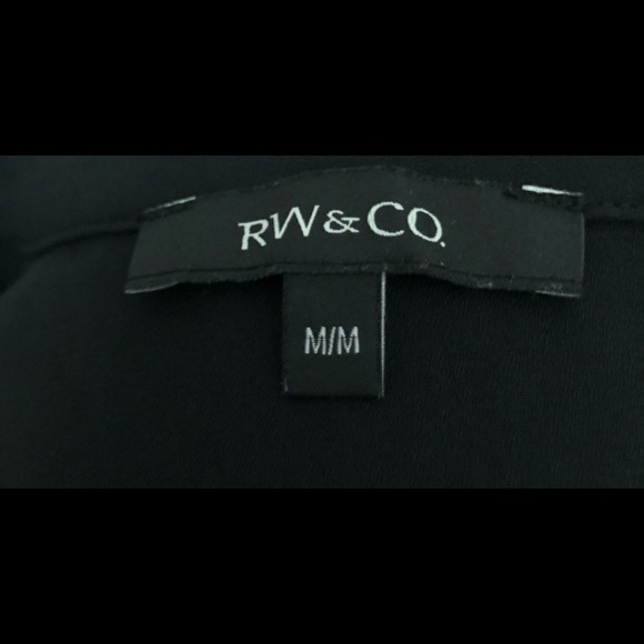 Black tank top blouse with ruffles and bow on neck - Picture 4 of 4